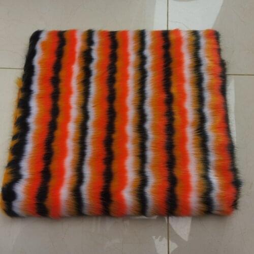 Orange Colorful imitation fox Faux fur plush fabric for garment home textile cushion decoration diy sewing materials 0.5X1.8M