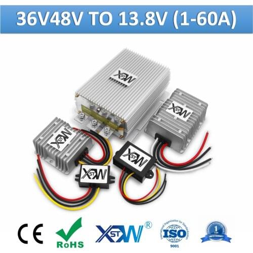 XWST DC DC 36V 48v to 13.8V Step Down Voltage Converter 13.8 Volt Buck Voltage Transformer Waterproof DC Power Supply