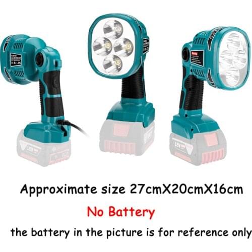 Pistol/Portable 12W Light For BOSCH(NO Battery,NO Charger)LED Lamp Work Light Flashlight Lithium Battery Outdoor Lighting