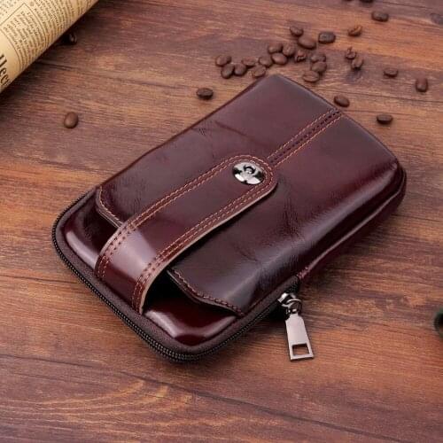 Waist Band Belt Genuine Cow Leather Mobile Phone Case For Asus Zenfone 5 Lite ZC600KL,Zenfone Max Plus (M1),Zenfone 4 pro/4 Max