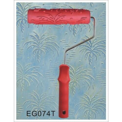 7" Coconut Pattern Rubber Roller Embossed Texture Pattern Paint Roller Home Decoration Paint Brush Background Wall Tool 7 Inch