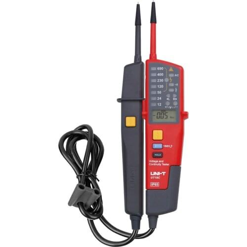 UNI-T UT18C AC Voltage Continuity Tester Phase Rotation LED Auto Range RCD Test Polarity Detection Waterproof Electric Pen