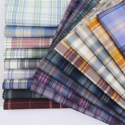 High density 100% cotton 32S yarn dyed check fabric for girl skirt