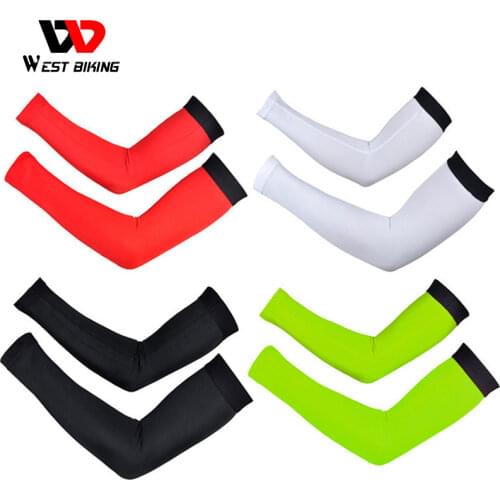 WEST BIKING Breathable Quick-dry Bike Cycling Arm Warmers Bicycle Arm Covers UV Protection Mens Arm Warmers Sleeves