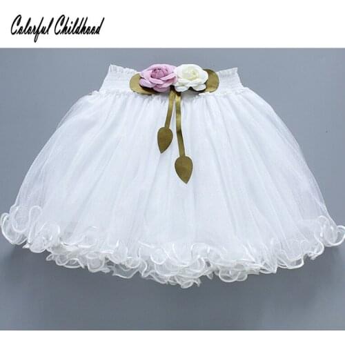 Girl pettiskirt baby tutu girls skirts tulle puffy skirts infant Flower cake princess skirt girls birthday Party Dance Skir