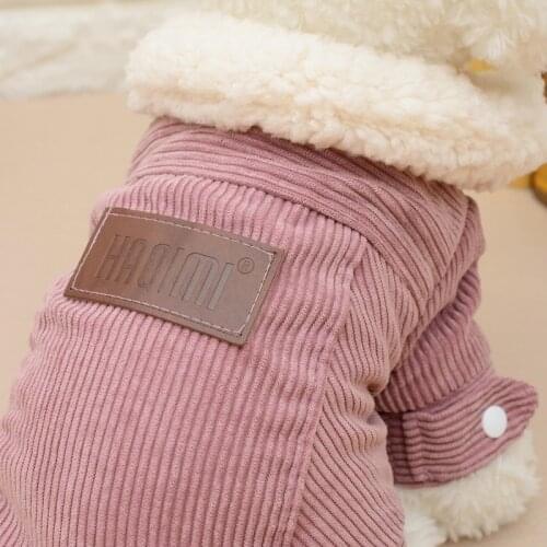 Solid Color Stripes Dogs Clothes For Small pets clothing Winter French Bulldog Jacket Outfit Chihuahua Yorkshire Puppy Hoodies