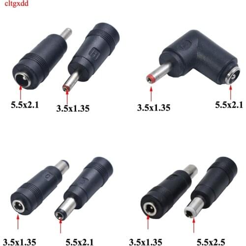 1Pcs 5.5 x 2.1/2.5 MM Male/Female To 3.5 x 1.35 mm F-M DC Power Connector Adapter Laptop 5.5*2.1/2.5 to 3.5*1.35mm