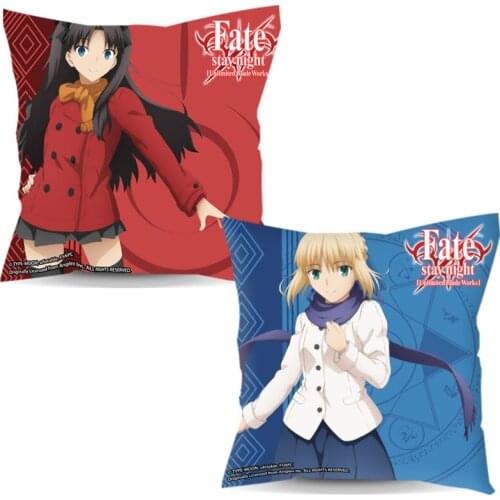 1pcs Anime Saber Cartoon Fate /Stay Night Printed Plush Throw Pillow Cushion Cosplay Prop Sofa Decor Boy Girl Gift