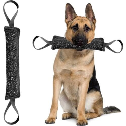 2 Handles Pet Training Bite Tug Toys Young Dog Chewing Arm Sleeve