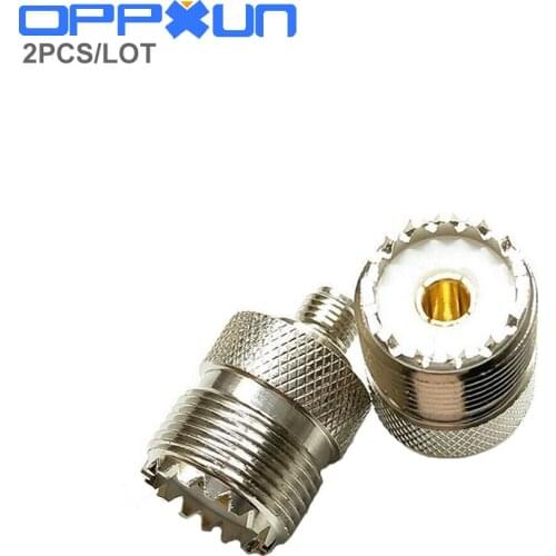 2pcs Two Way Radio RF Antenna Adaptor (S021A) SMA-Female to SO239 (PL259) UHF Female Adaptor for BAOFENG UV-5R Series Radio