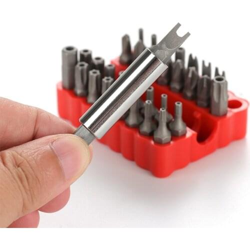 33 pcs Hollow Batch Head Combination Safety Screw Hexagon Special Batch Head Charging Drill Shaped Screwdrive