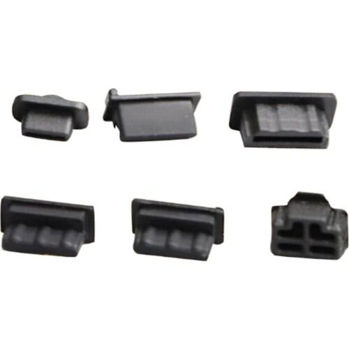 6PCS Dust Plug USB Charging Port Protector Silicone Cover For PS5 Game Host Accessories