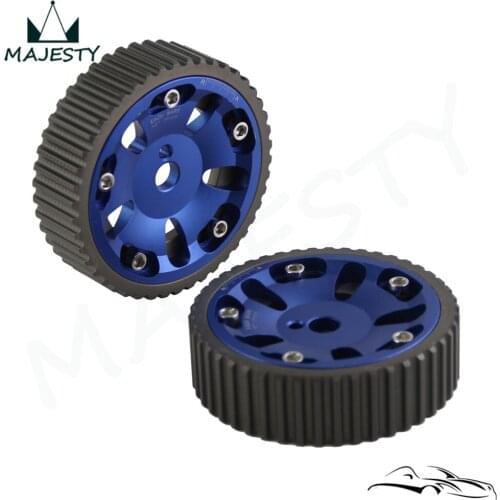 Aluminum Adjustable Cam Gears Pulley Fit For Mitsubishi 4G93 DOHC Lancer Mirage Blue