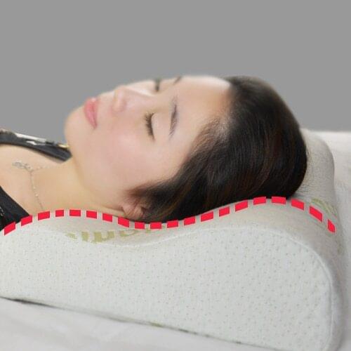 Free shipping 100% bamboo fibercover Slow rebound memory foam pillow cervical health care49