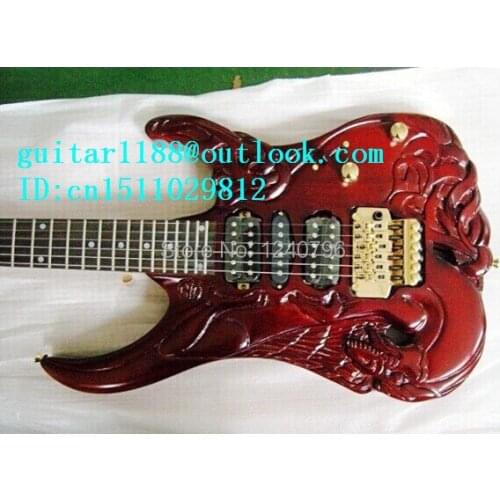 Free shipping new double wave electric guitar in red with gold hardware 1729
