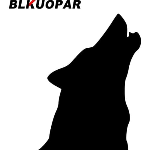 BLKUOPAR Howling Wolf Silhouette Car Stickers Die Cut Animal Decals Car Accessories Vinyl Windshield Trunk Motorcycle Decoration