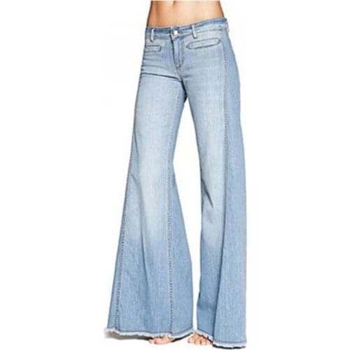 Mom Black Mid Waist Tassels Flare Jeans Boyfriend Bell Bottom Denim Womans Jeans Female Wide Leg Vintage Jeans Plus Size XS-4XL