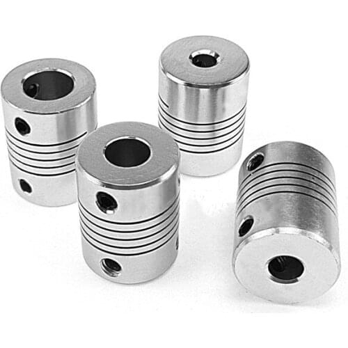4pcs 5x8mm CNC Motor Jaw Shaft Coupler 5mm To 8mm Flexible Coupling OD 19x25mm wholesale Dropshipping