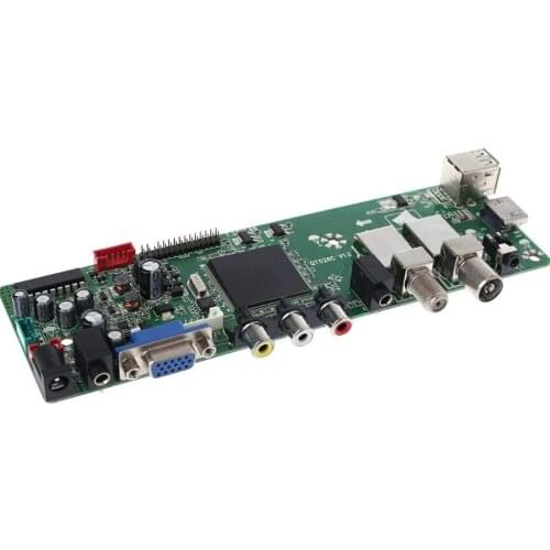 DVB-S2 DVB-T2 DVB-C Digital Signal ATV Maple Driver LCD Remote Control Board Launcher Universal Dual USB Media QT526C V1.1 P82A