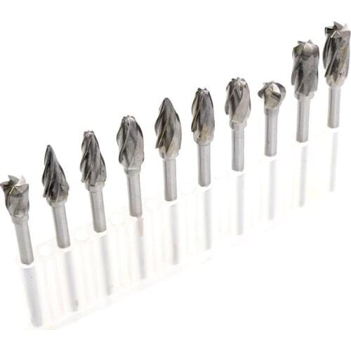Electric Grinding Head Coarse Tungsten Steel Carbide Rotary File Root Carving Woodworking Tool Wood Drill Attachment Ryobi