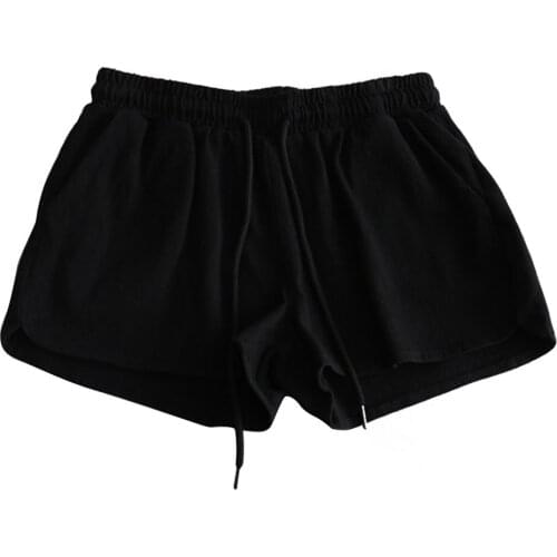 High Waist Cotton Elastic Waist Sports Shorts Comfortable Breathable Sweat-absorbent Beach Sports Shorts Leisure relaxed