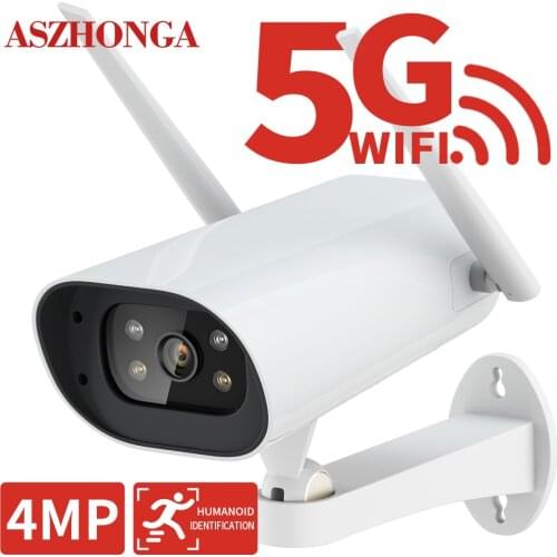 5G WIFI Security Bullet IP Camera 4MP HD CCTV Wireless 4X Digital Zoom Full Color Night Vision Surveillance Cam Two-Way Audio
