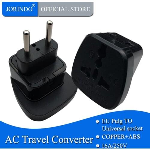JORINDO 1to2 EU Europe Russia france spain sweden Tourism Home Use Adaptor Electrical socket US/AU//UK to EU Plug safety door