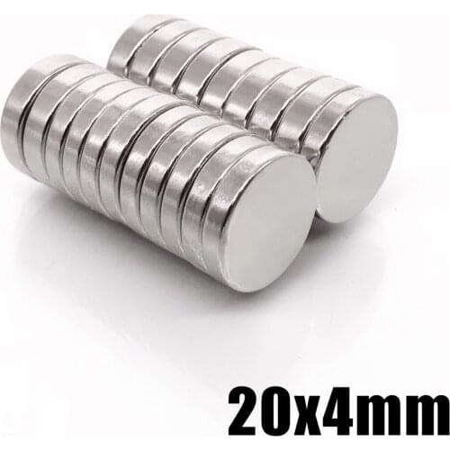 2/5/10/20PCS 20x4 Permanent Round Magnets 20mm X 4mm Neodymium Magnet N35 20x4mm Strong Magnetic Magnets 20*4
