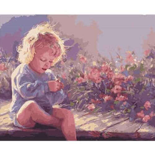Oil painting by Numbers Schilderen Op Nummer Home Decor Decorative Frames Acrylic Paints Canvas For drawing Diy Gift Wall Girl