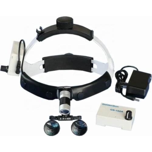 Medical surgical portable led headlight with magnifier