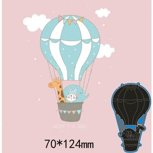 Hot air balloon New Metal Cutting Dies Scrapbook paper Decoration Embossing DIY Paper Card Craft 70*124mm