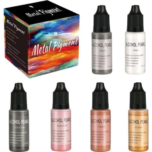 6 Colors Epoxy Resin Dye Pigment Kit Silicone Mold Making Material Art Project DIY School Home Handmad Craft Accessories