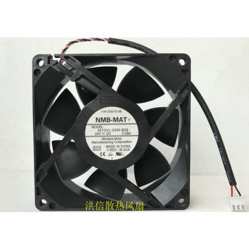 Original 9025 3610vl-05w-b59 DC24V 0.29a 3-wire frequency converter fan