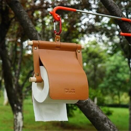 Tissue Hanging One Piece PU Material Outdoor Brown Paper Towel Drawing