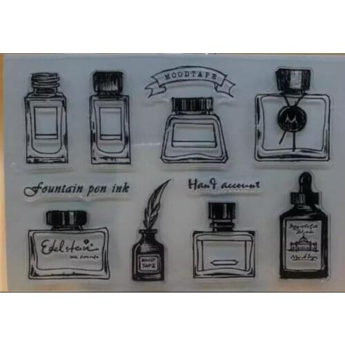 Ink bottle Clear Stamp Transparent seal for DIY scrapbooking/Card Making c597