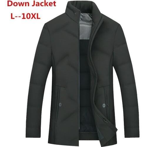 Plus 10XL 8XL 6XL reversible down jacket men brand-clothing ultra light packable duck down Jacket male ultra thin top quality