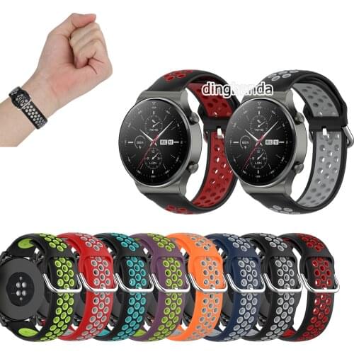 20mm 22mm Soft Silicone Strap Replacement Watch Band For Huawei Watch GT GT2 / GT2e / GT2 pro / Honor Magic Watch 2/Honor GS Pro