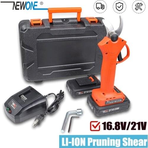 16.8/21V Cordless Pruner Lithium-ion Pruning Shear Efficient Fruit Tree Bonsai Pruning Electric Tree Branches Cutter Landscaping