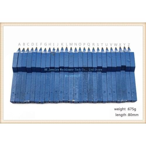 Bend the letters a-z 26 letters, silver words printed type gold craftsman design special words seal