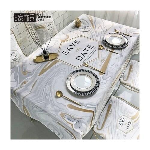 Table cloth waterproof oilproof tablecloth round square home decor Family Dinner Party Prayer Decoration Party Supplies