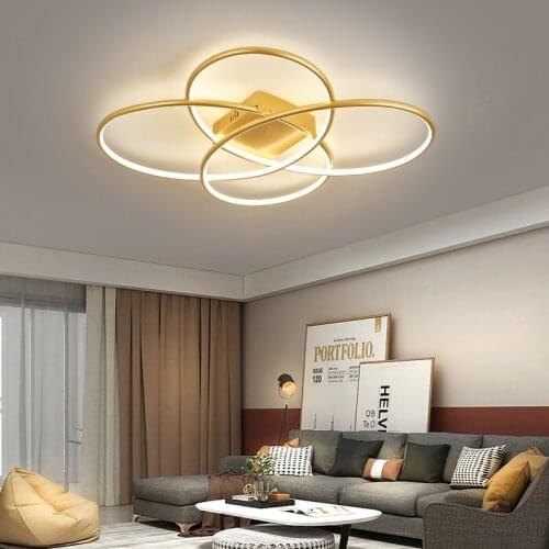 Bedroom living room kitchen household new modern LED ceiling lamp with remote control aluminum Nordic design art ceiling lamp