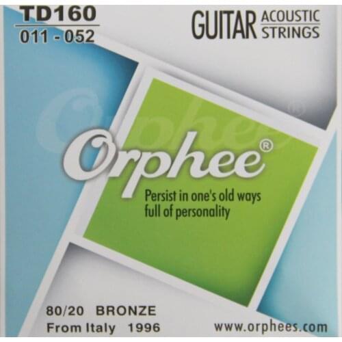 Orphee TD160 Acoustic Guitar String 011-052 Bronze 80/20 Music Wire 6pcs/set Guitar Accessories