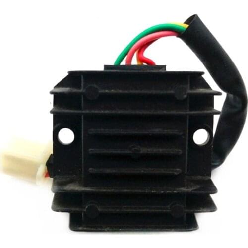 Black Universal Motorcycle Voltage Stabilizer 4 Wires 4 Pins Regulator Current Rectifier 150cc-250cc ATV Scooter 12V Stabilizer