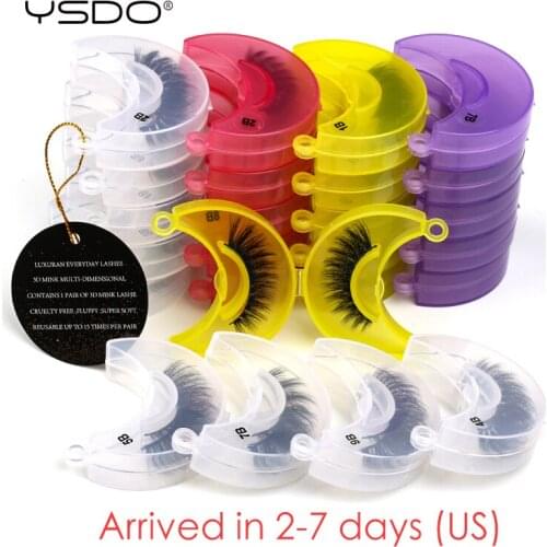YSDO Eyelashes Wholesale 10/20/30/50/100 Pcs 3D Mink Eyelashes Natural Long False Eyelashes Make Up Thick Faux Mink Lashes Bulk