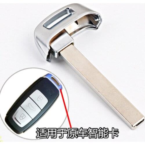 DAKATU Replacement Uncut Smart Remote Key Blade Blank Emergency Insert Spare blade for Audi 2018 A8L