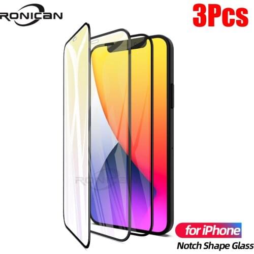 3PCS Full Cover Protective Tempered Glass For iPhone 11 7 8 6 6s Plus SE 2020 Screen Protector For iPhone X XR XS 11 12 Pro Max