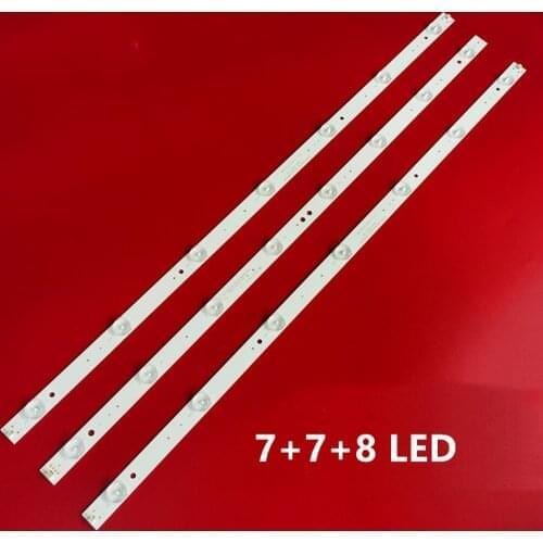 1SET=3PCS LED Backligh Strip 7+7+8Lamps HK315D07P-ZC14A-03 671-315D3-21401 For HKC H32PA3100 H32PB5000