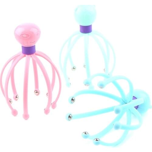 1Pcs Head Massager Neck Massage Octopus Scalp Stress Relax Spa Healing Alloy Health Care Tool Body Head Massage Beauty Tool