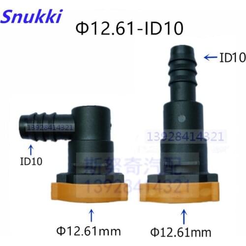 12.61mm ID10 180 degree radiator pipe Exhaust pipe quick connector plastic female connector 5pcs a lot