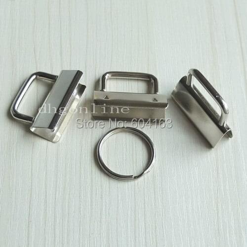 500 Key Fob Hardware keychain Split ring for wrist Wristlets Cotton 1.25" 32mm WS